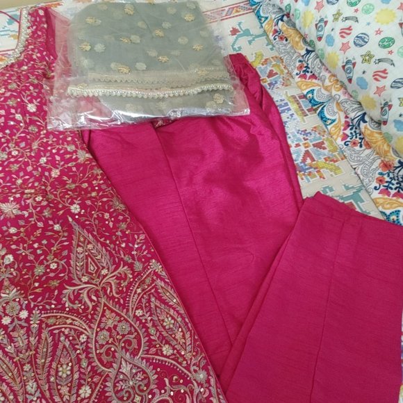 Indian women party wear suit with pants - Picture 2 of 3